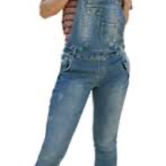 Free People Blue Denim Women Jeans Overalls - Picture 7 of 16